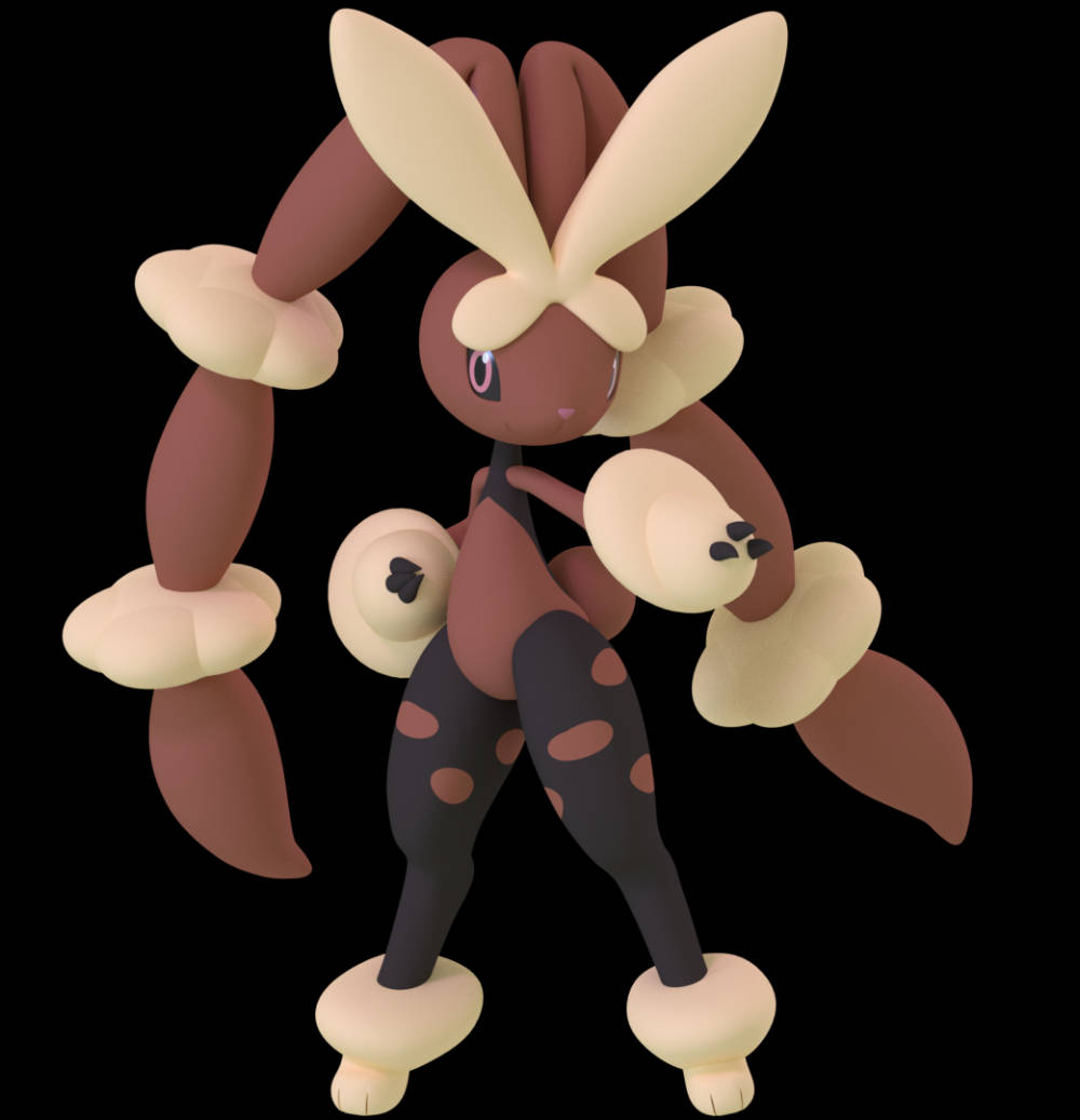 A Pokemon Character With Long Hair And A Bunny Tail