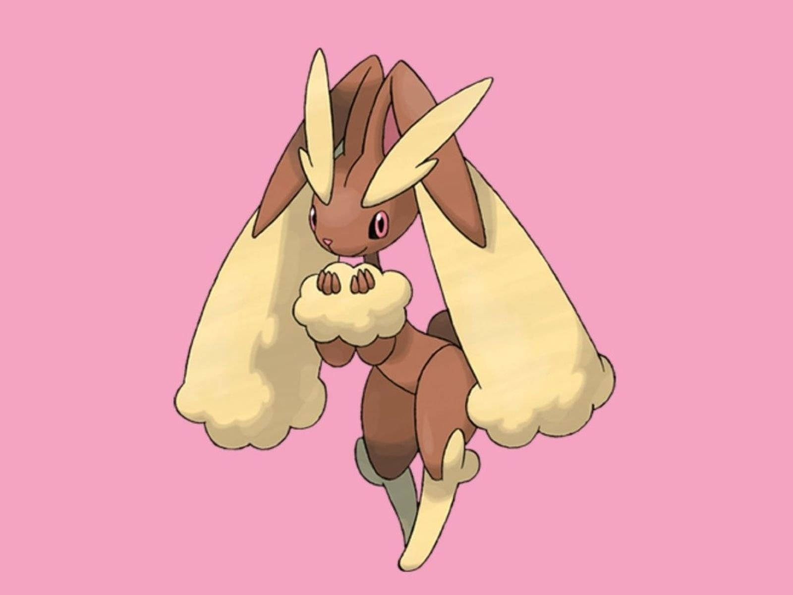 A Pokemon With Long Hair And A Pink Background