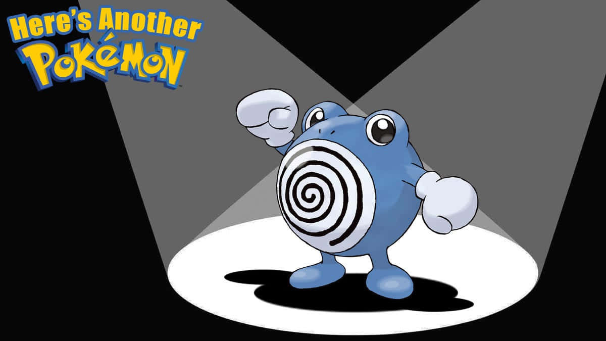 A Poliwhirl Dances In The Illuminated Stage Lights Background