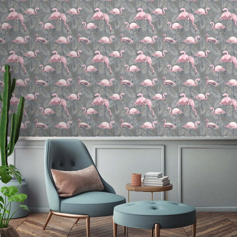 A Pop Of Color - Grey And Pink Background