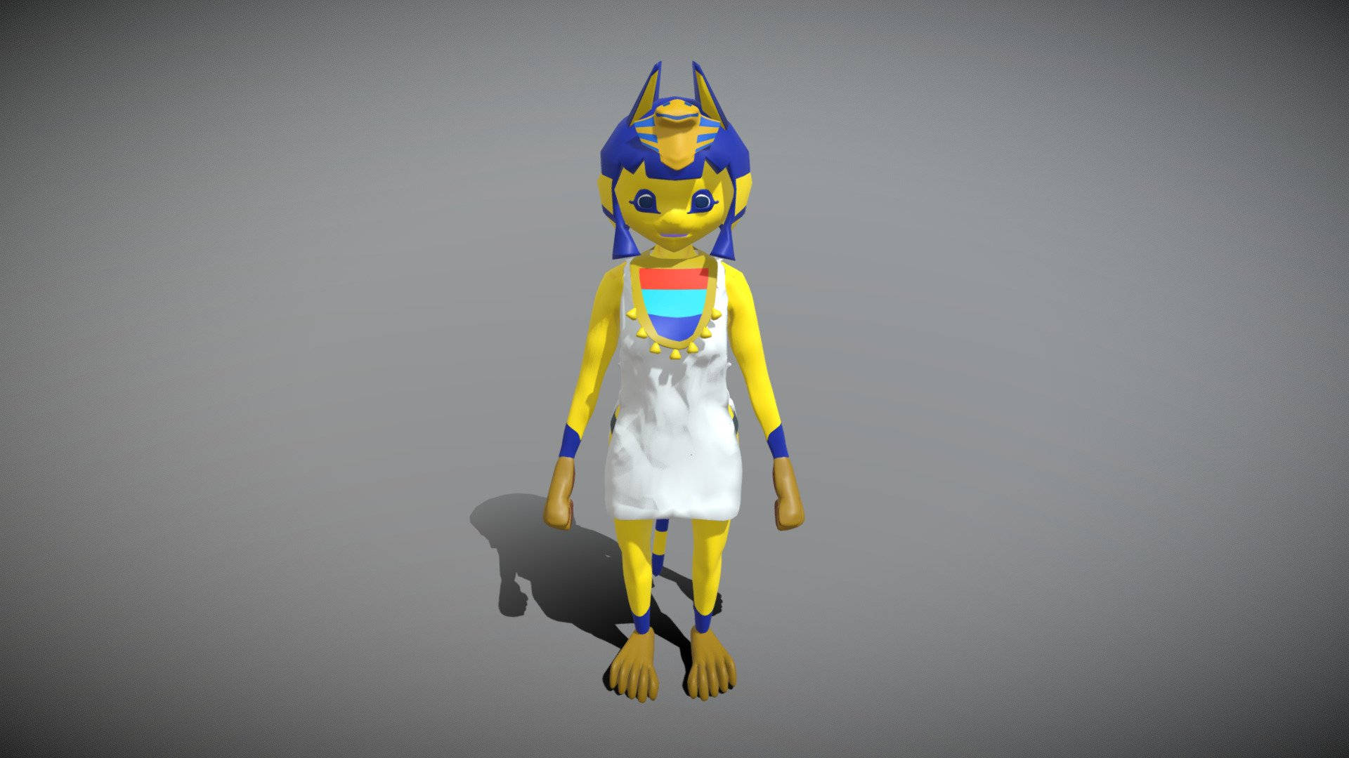 A Portrait Of The Fashionable Ankha In The Ever-popular Game Animal Crossing Background