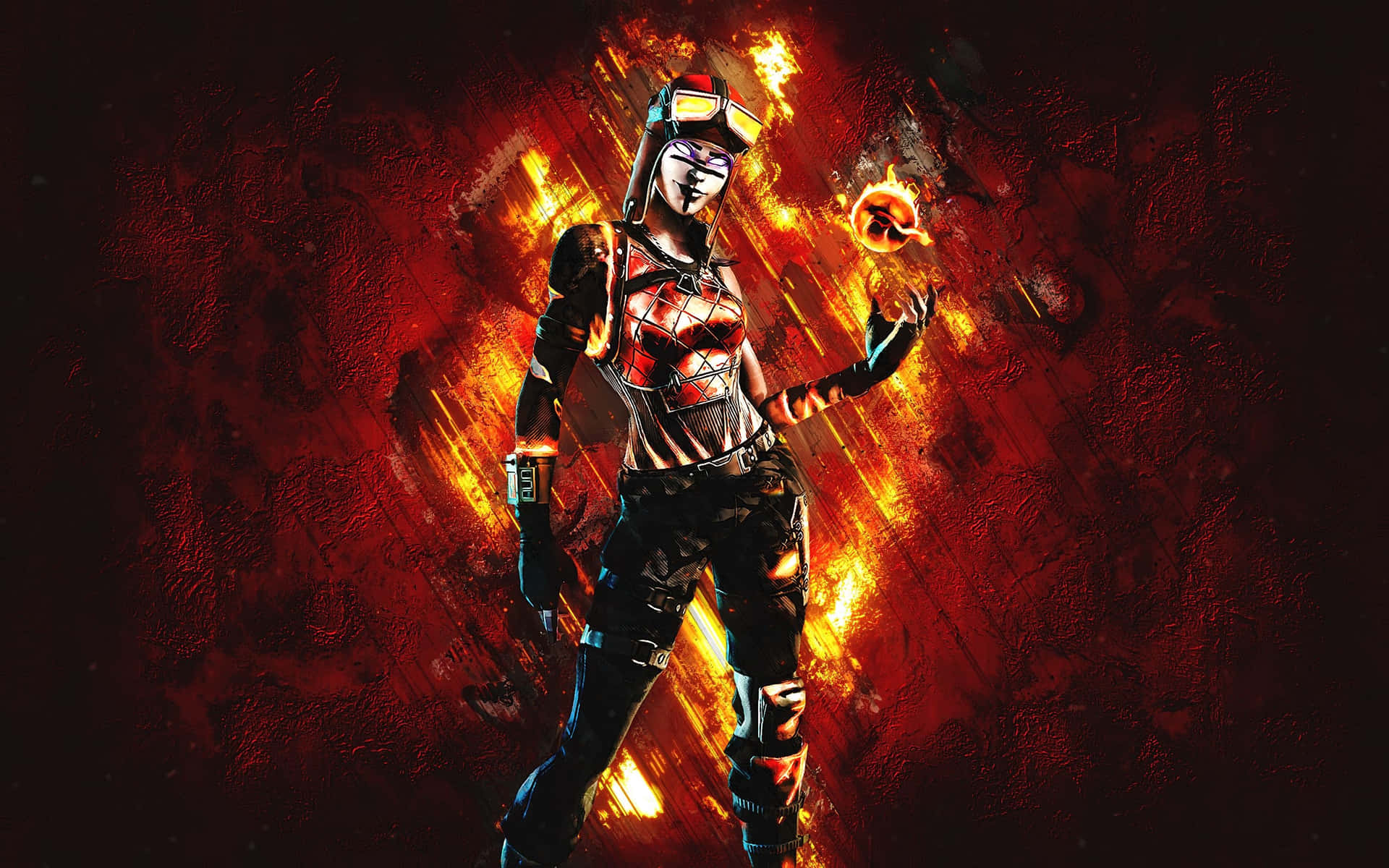 A Portrait Of The Fortnite Character Blaze Background