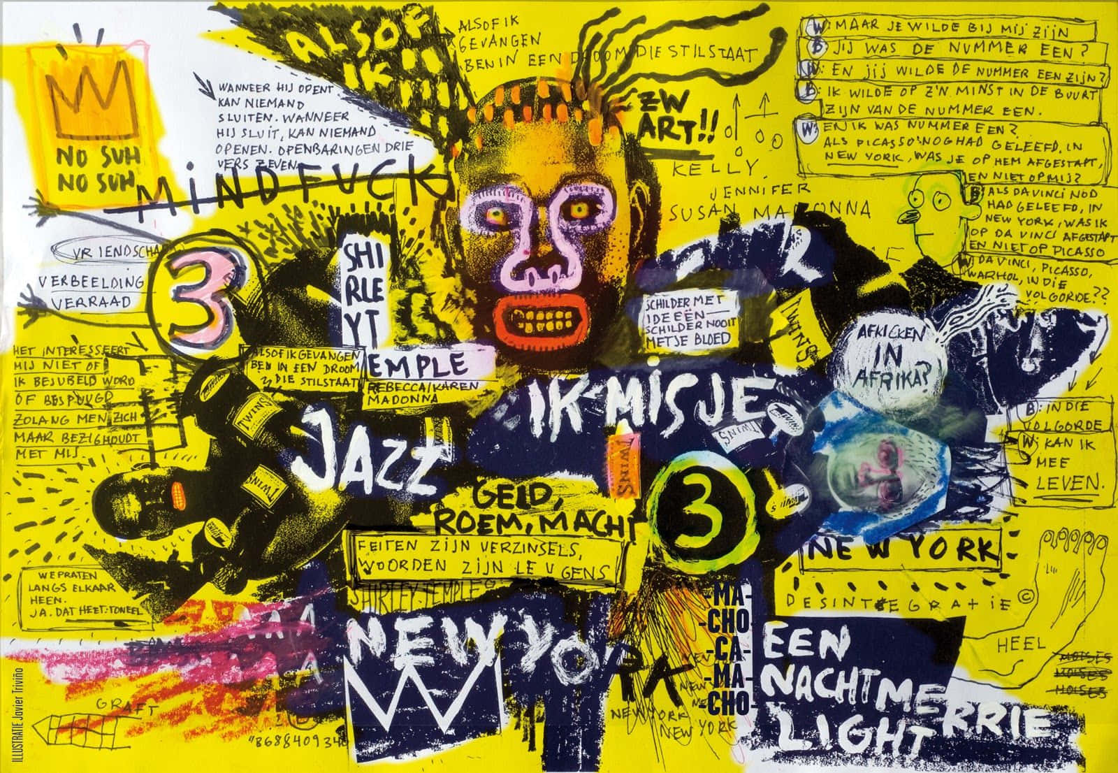 A Portrait Of The Late Artist Jean-michel Basquiat. Background