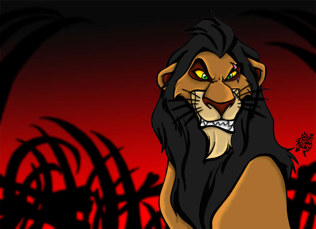 A Portrait Of The Notorious Lion King Villain, Scar Background