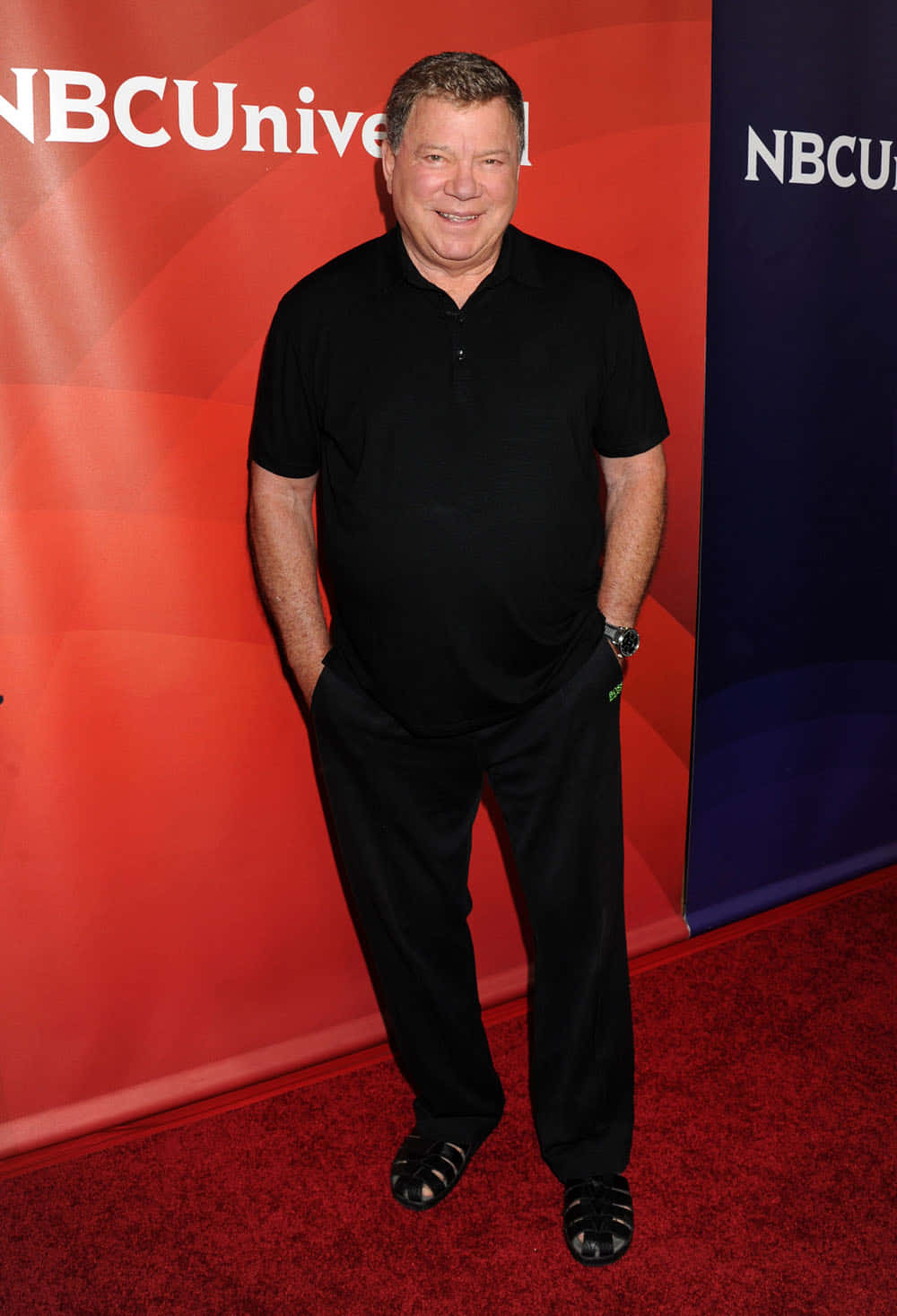 A Portrait Of William Shatner In A Casual Attire Background