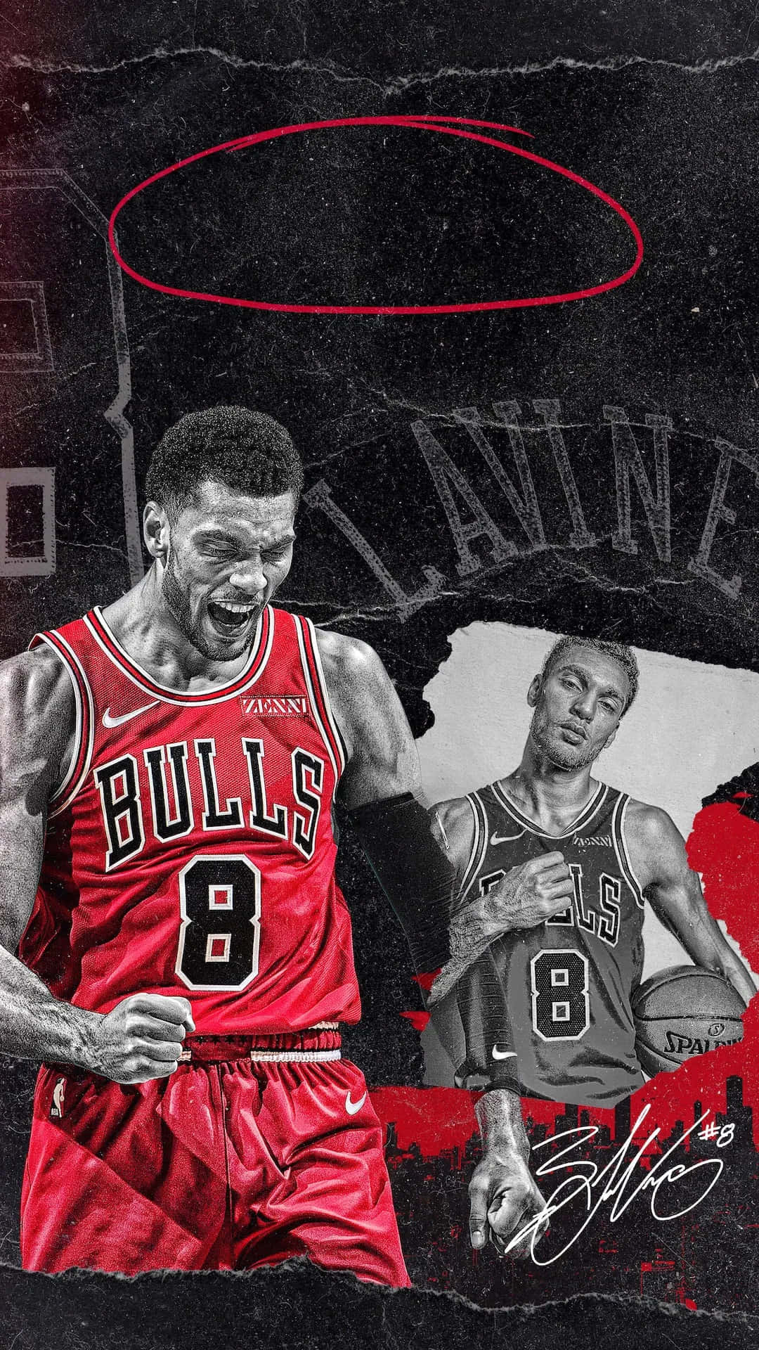 A Poster Of A Chicago Bulls Player Background