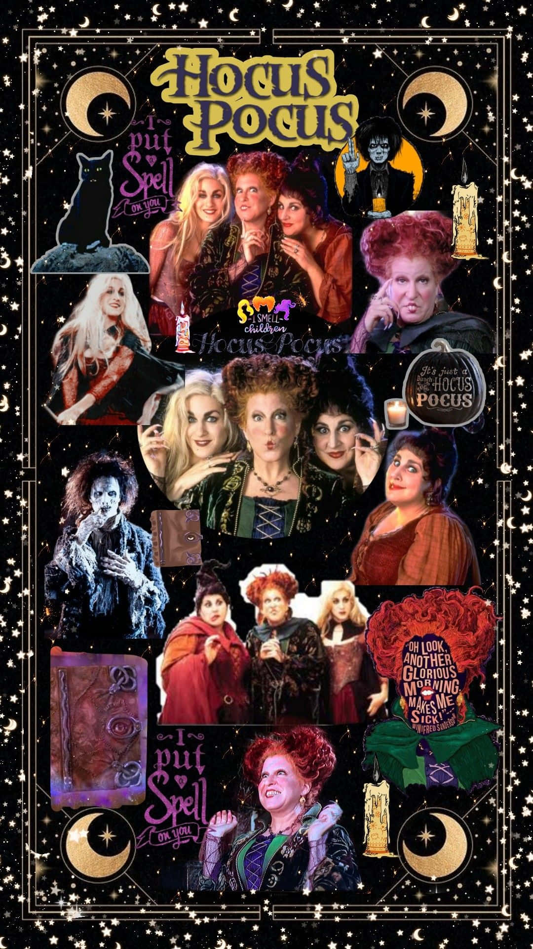 A Poster With The Characters From The Harry Potter Series Background