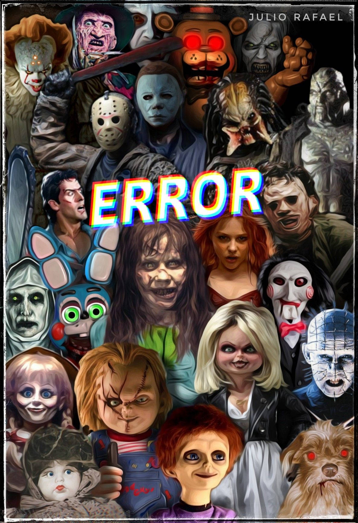 A Poster With The Words Error On It Background