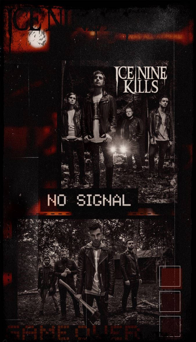 A Poster With The Words Johnny Kills No Signal Background