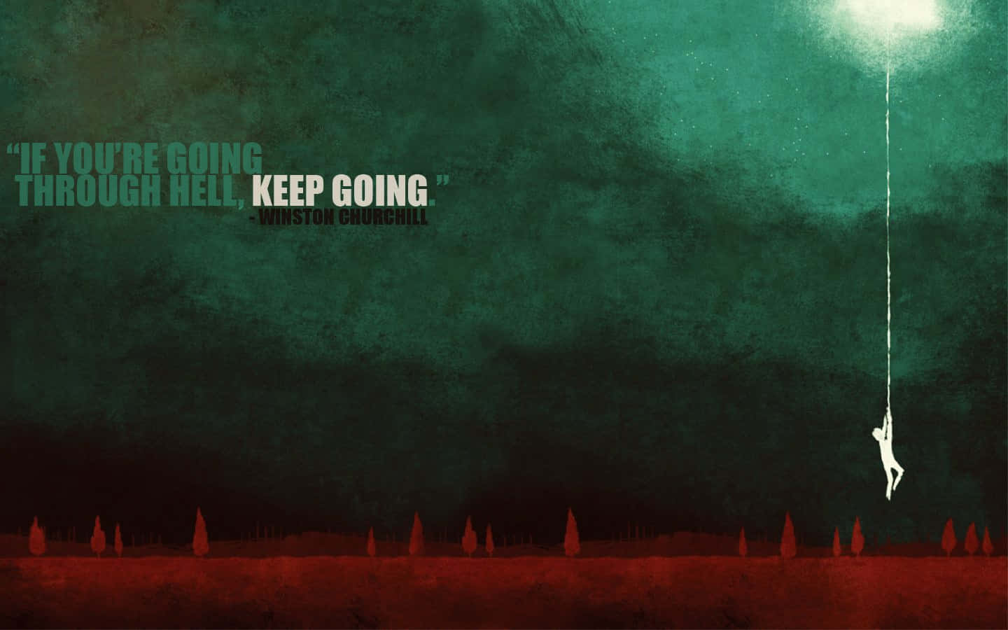 A Poster With The Words Keep Going Background