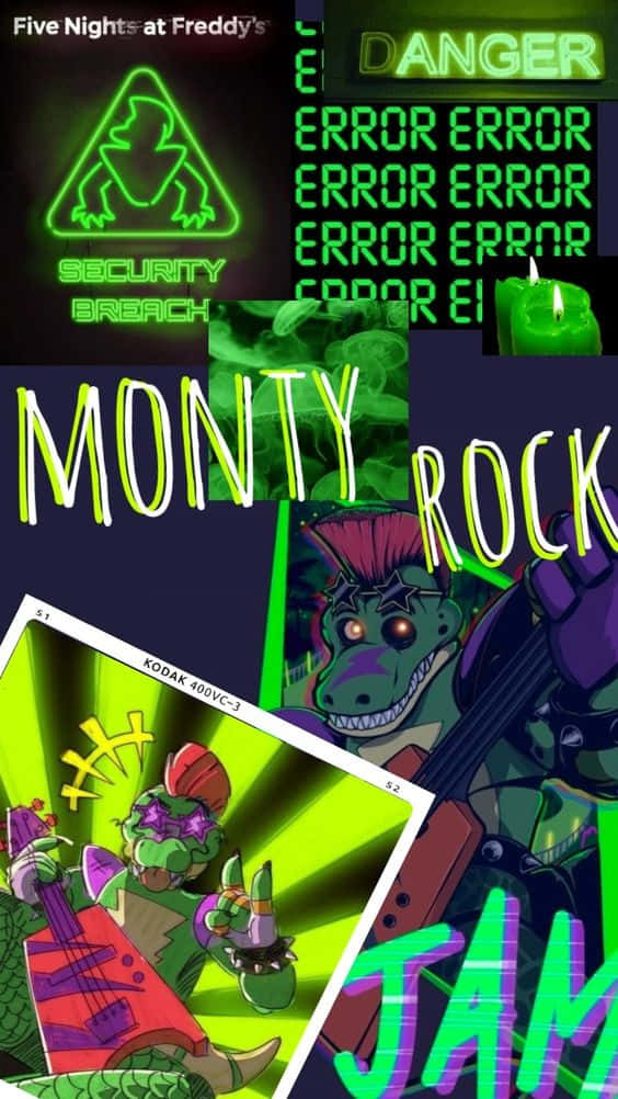 A Poster With The Words Mony Rock Jam Background