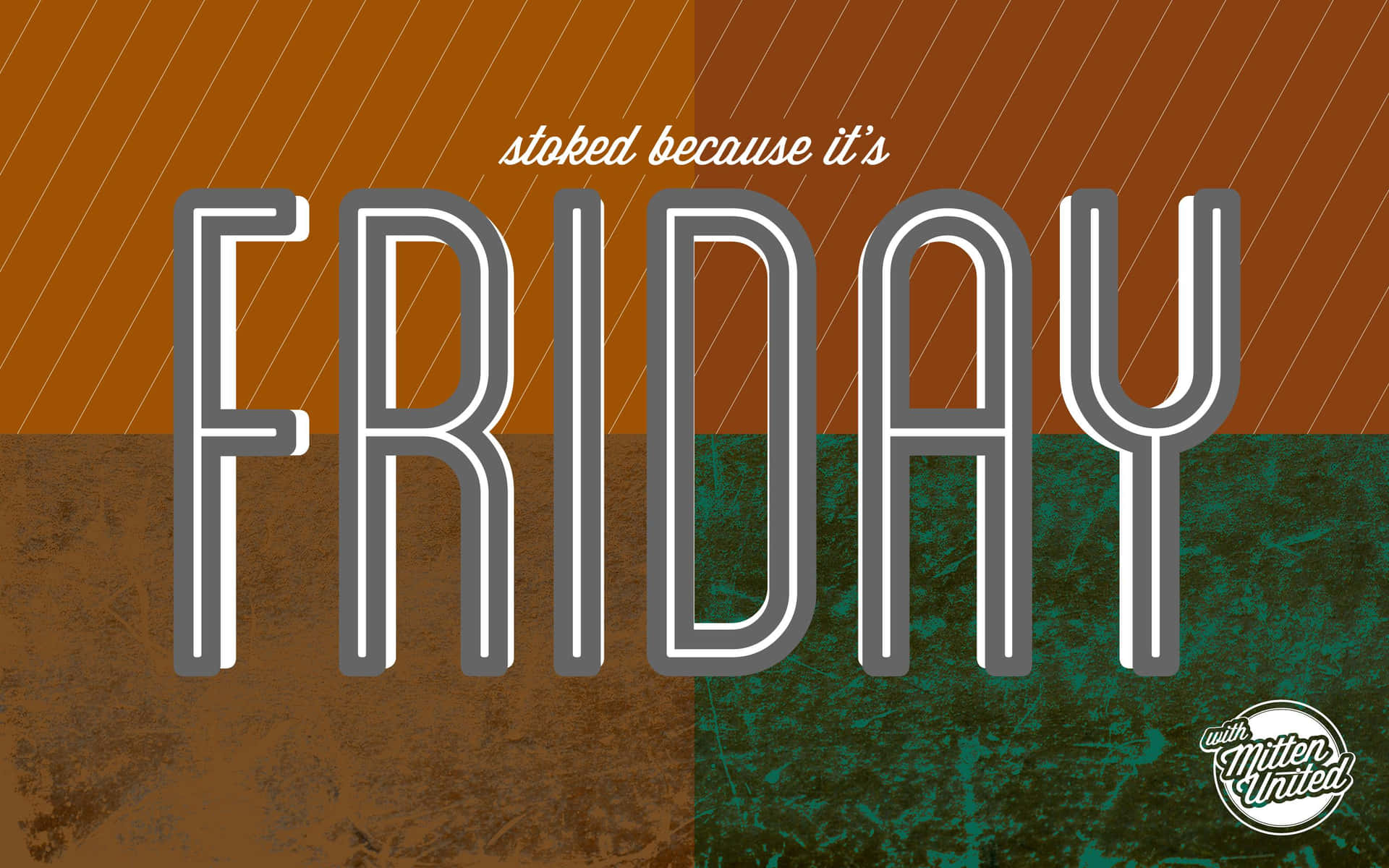 A Poster With The Words Shopped Because It's Friday Background