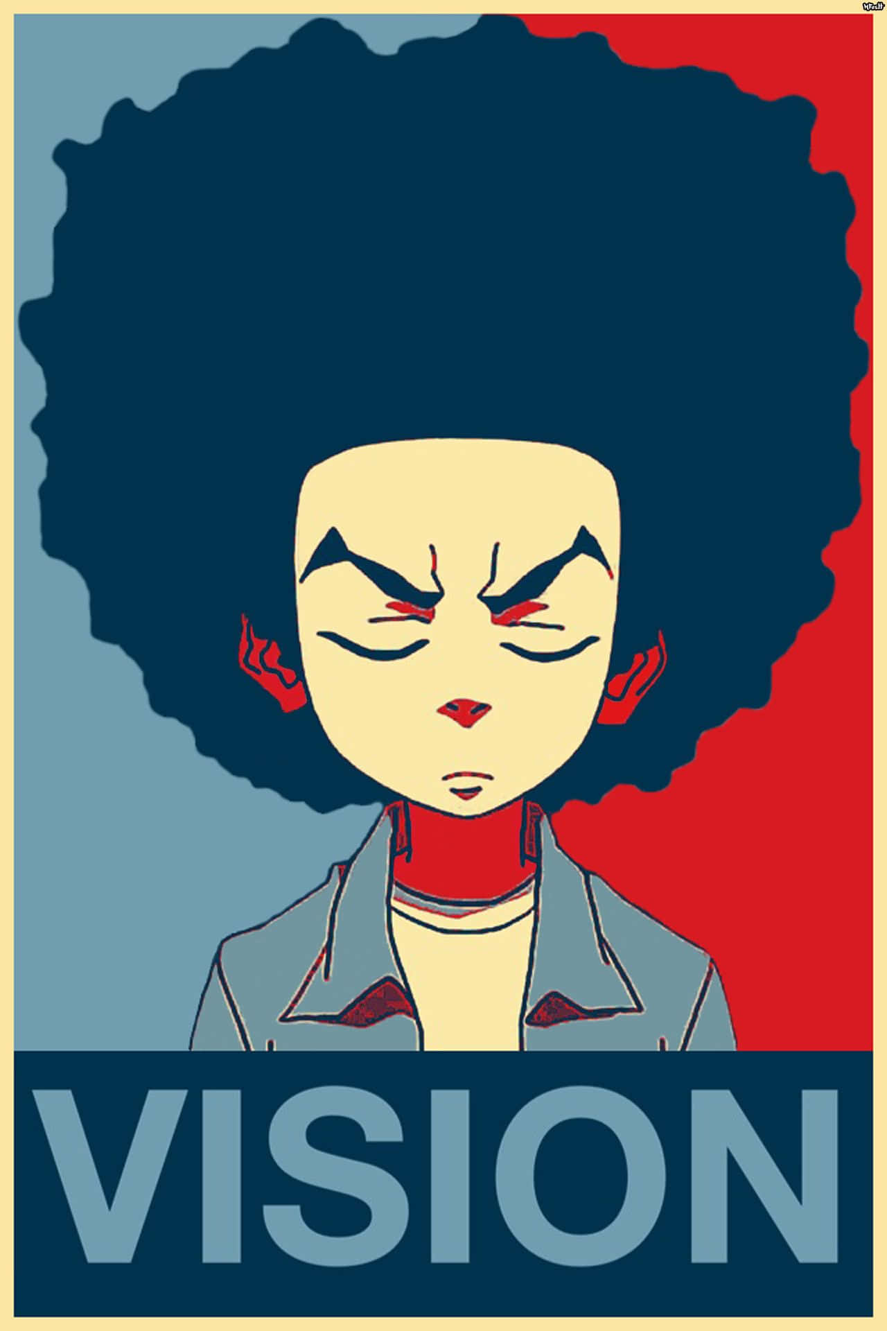 A Poster With The Words Vision On It Background