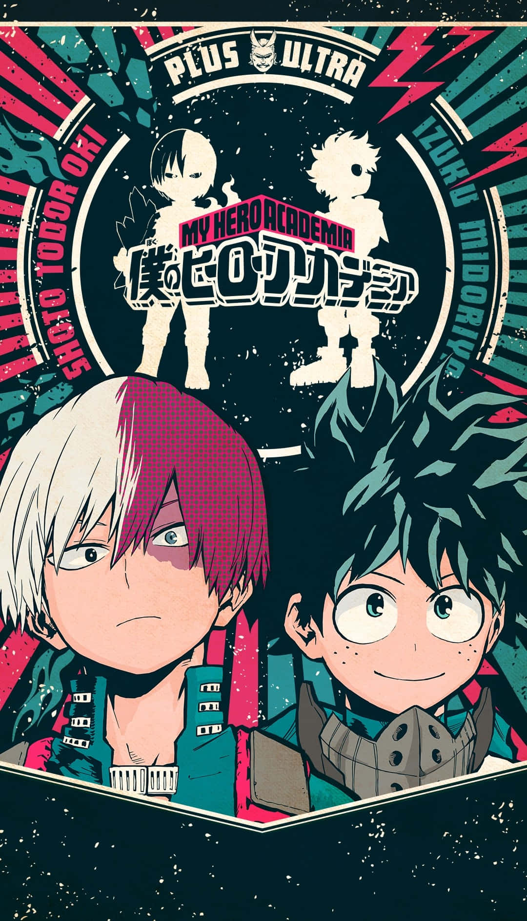 A Poster With Two Boys And A Black Background Background