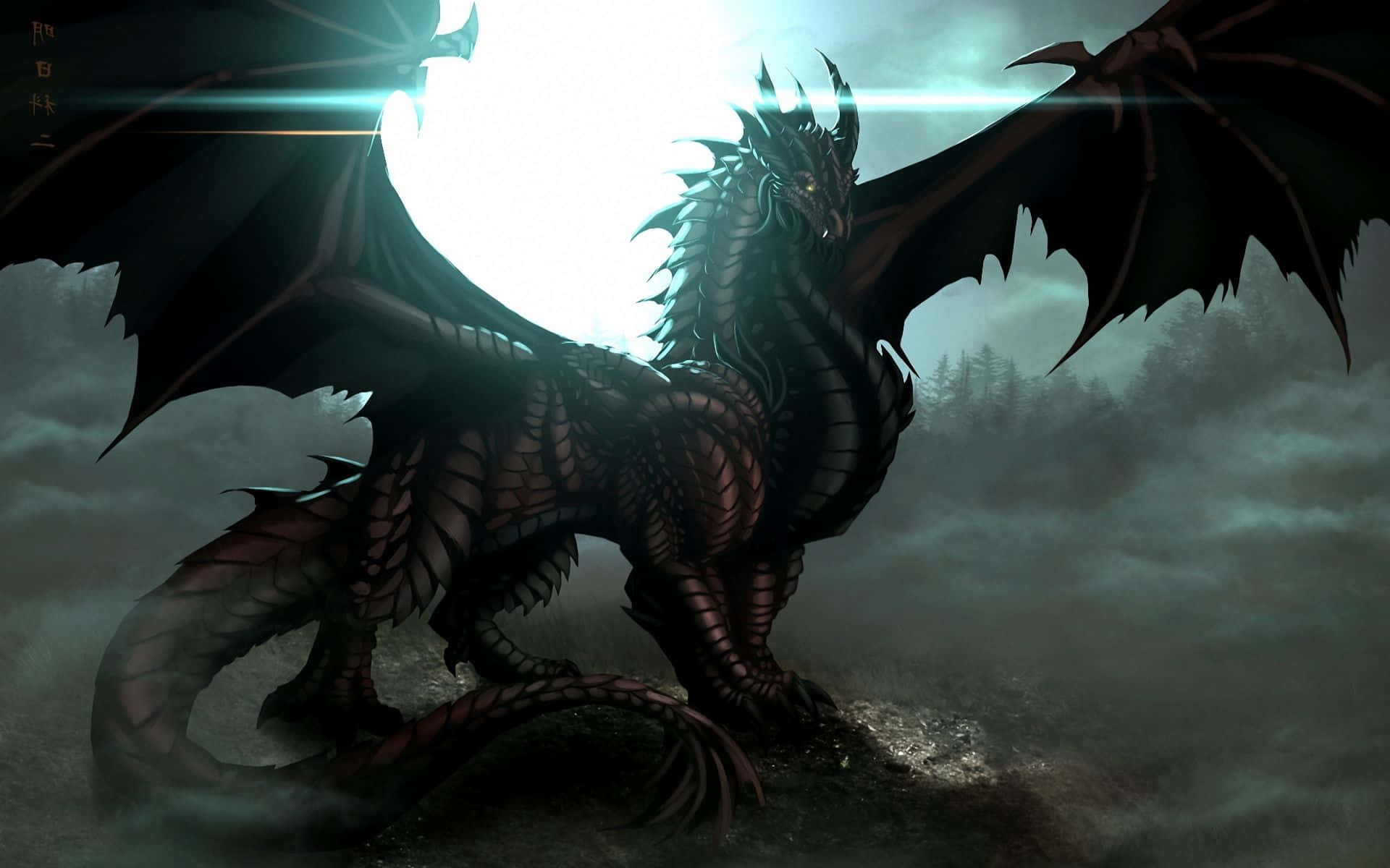 A Powerful And Awe-inspiring Dragon Climbs Background