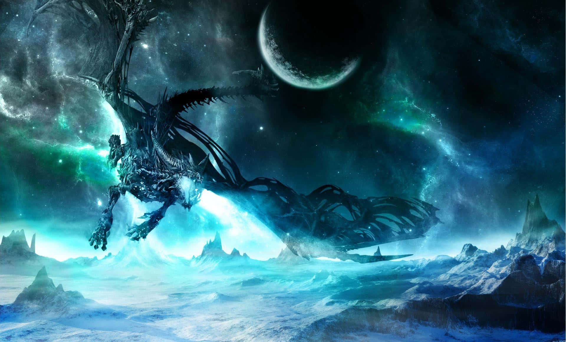 A Powerful Dragon Breathes Fire In A Threatening Display Background