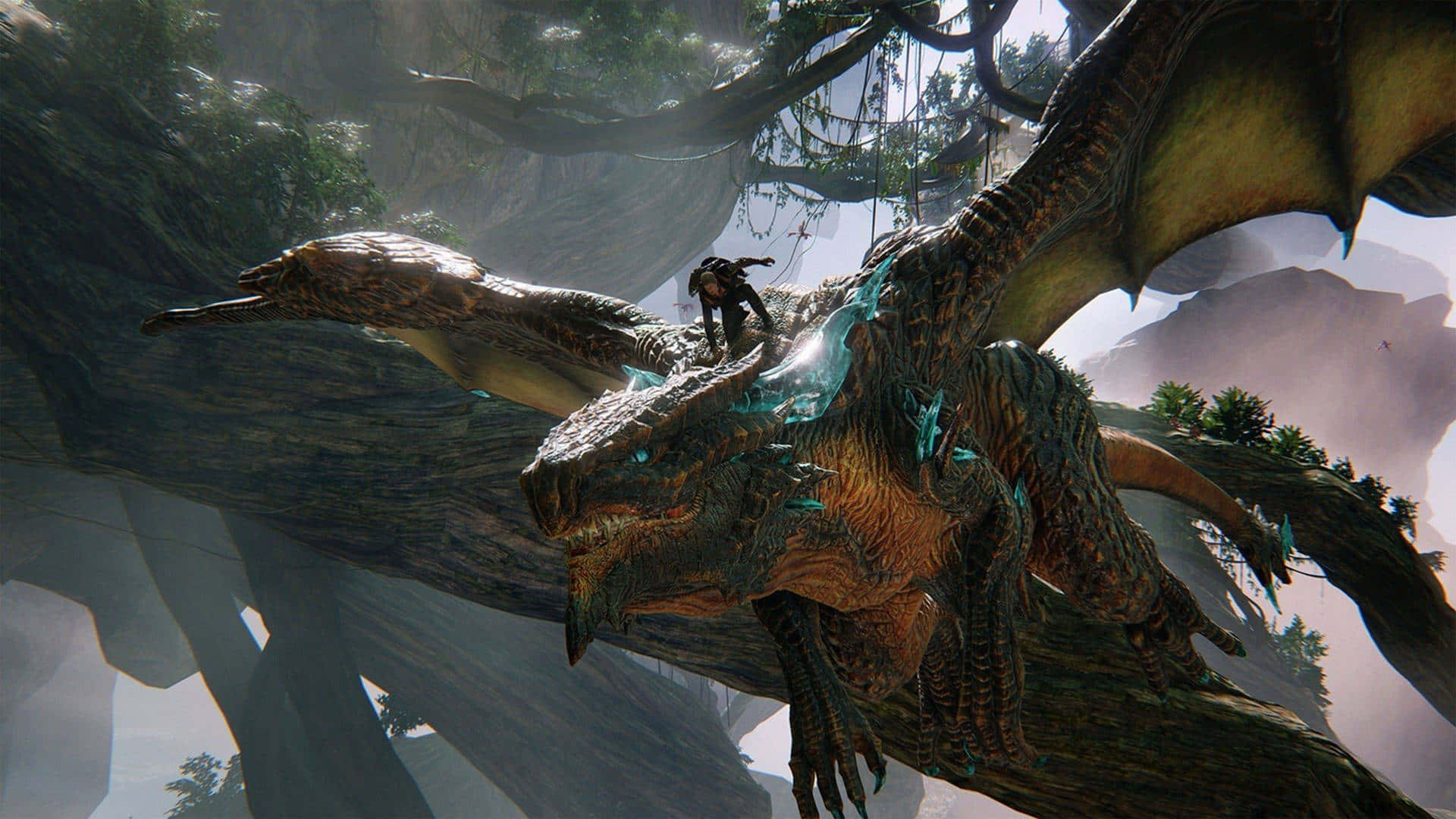 A Powerful Dragon Roars With Strength And Power. Background