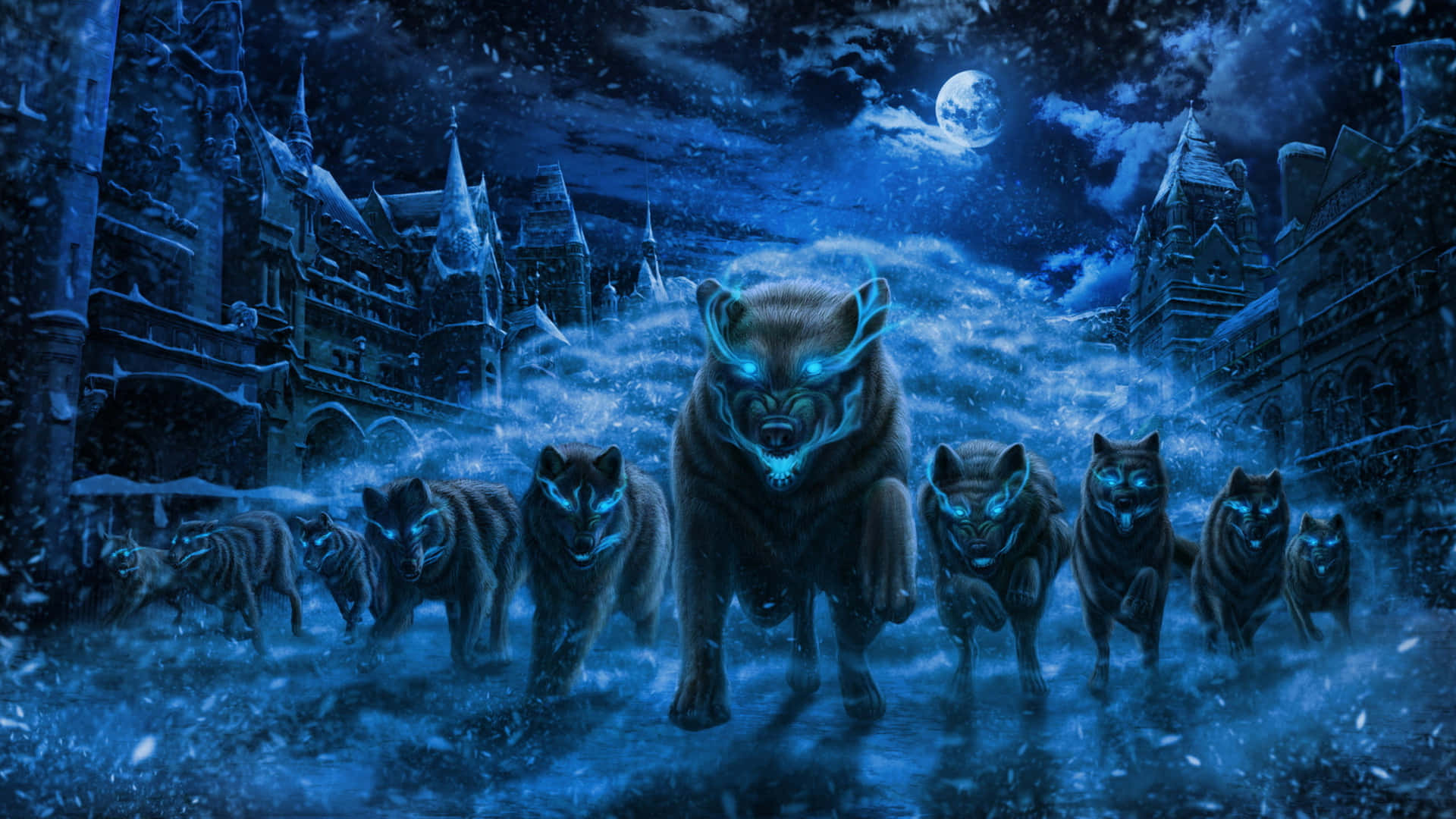A Powerful Fusion Of Water And Fire, The Wolf Background