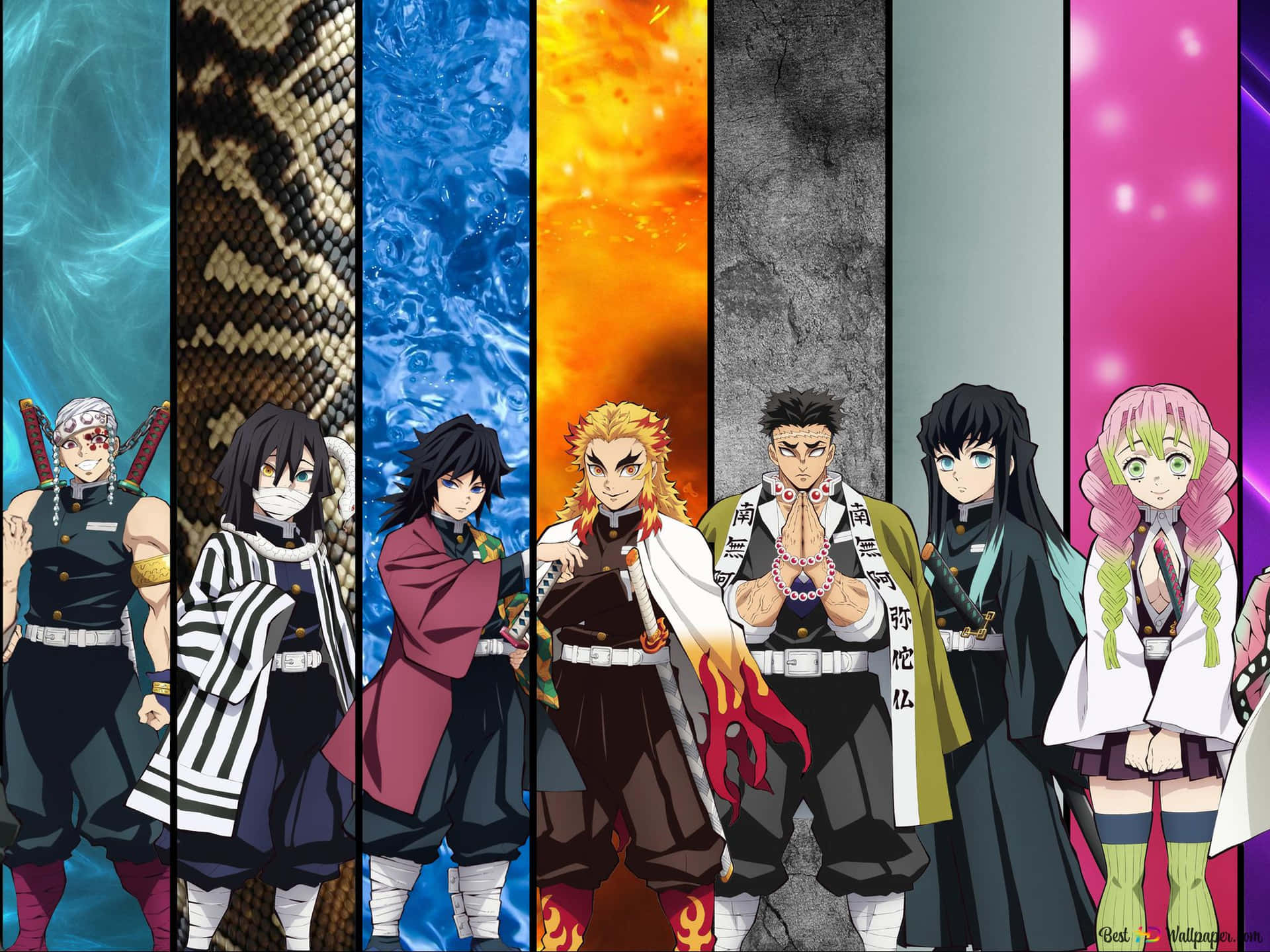 A Powerful Group Of Demon Slayers Capable Of Tackling Any Challenge Background