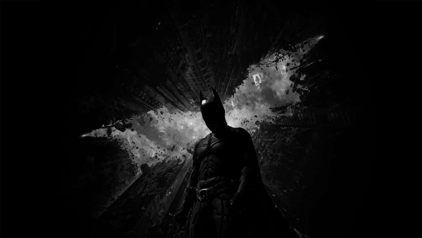 A Powerful Image Of The Dark Knight, The Comic Book Superhero And Vigilante Who Defends Gotham City.