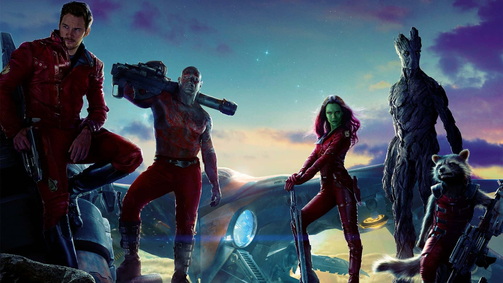 A Powerful Marvel Movie Scene Background
