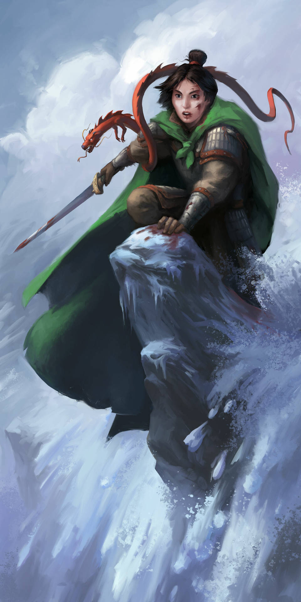 A Powerful Portrait Of Mulan In Full Battle Armor
