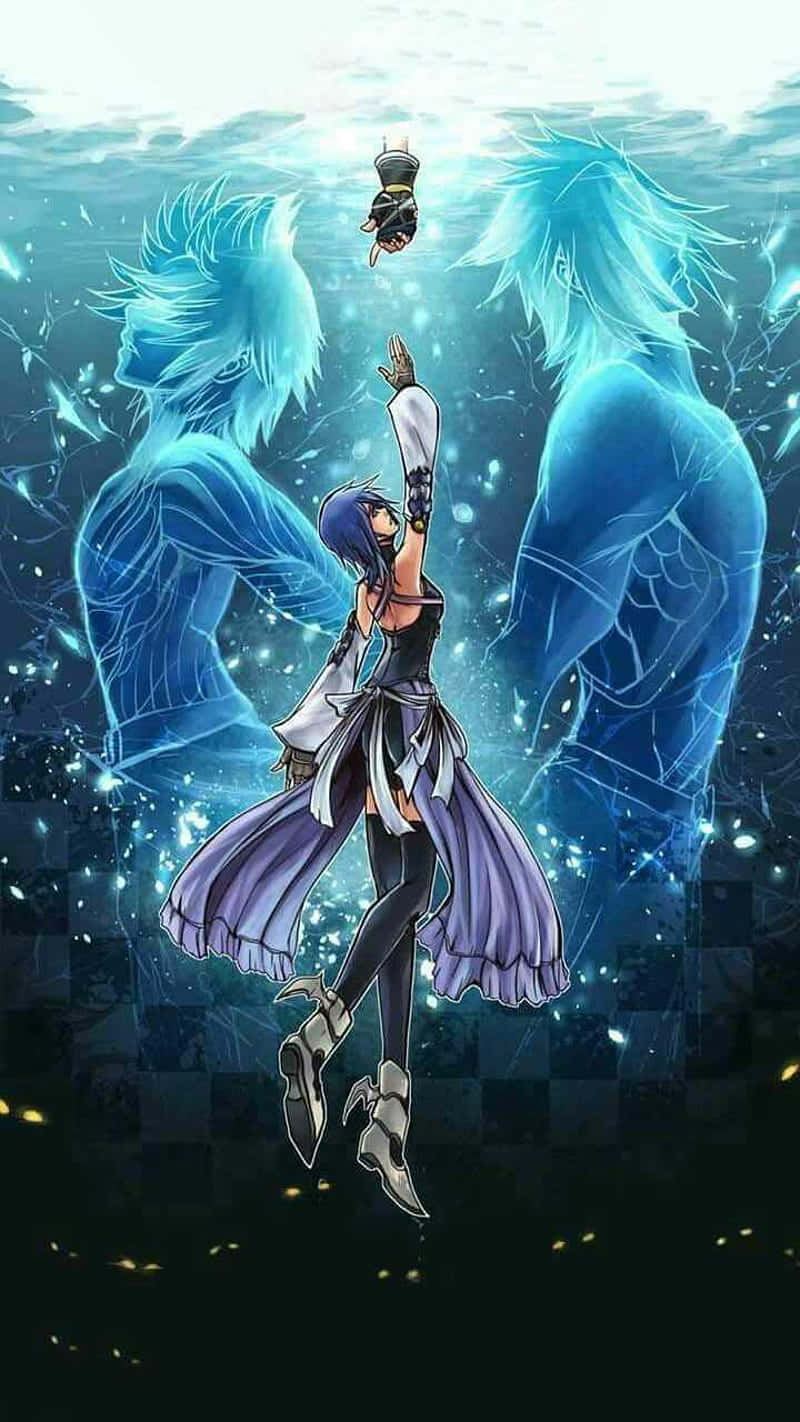 A Powerful Warrior – Kingdom Hearts Aqua Background