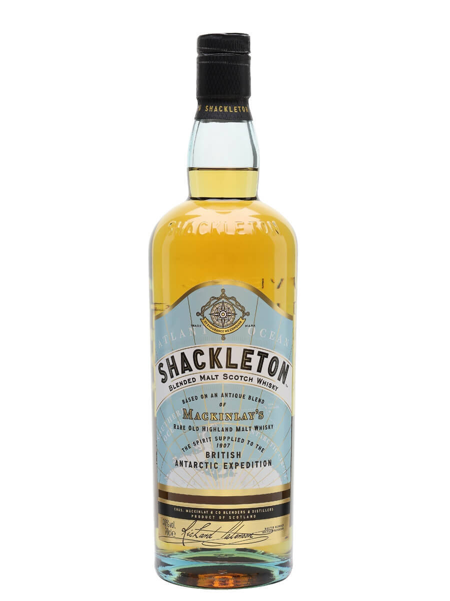 A Premium Bottle Of Shackleton Blended Malt Scotch Whisky Background