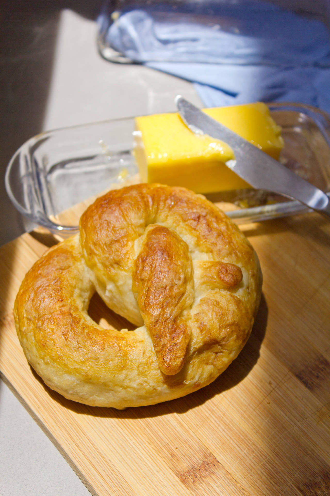 A Pretzel-shaped Bread Background