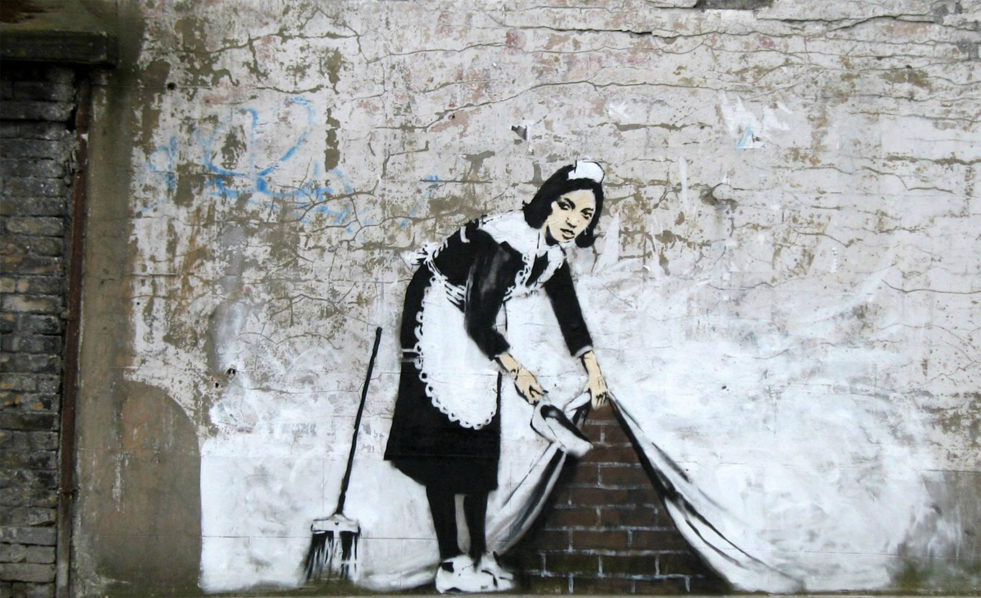 A Profound Display Of Street Art By Banksy Background