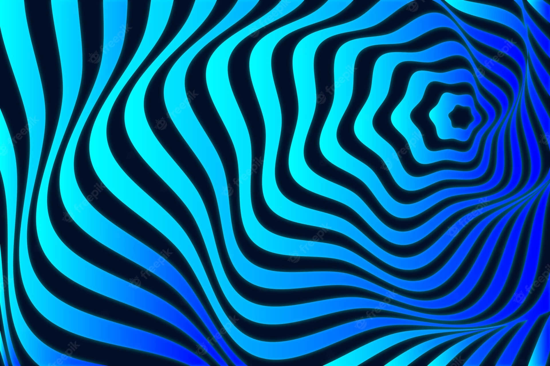 A Psychedelic Blue Trip Background