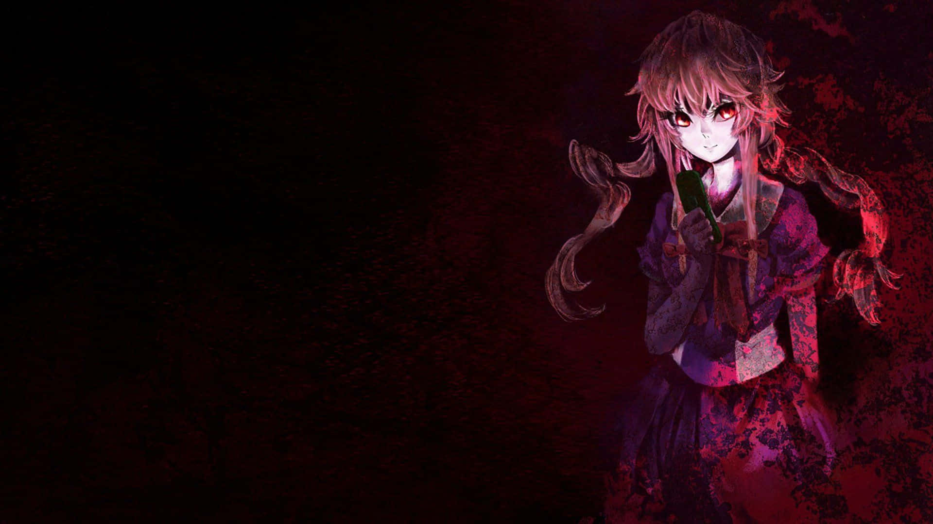 A Psycho Anime Girl In Her Own World Background