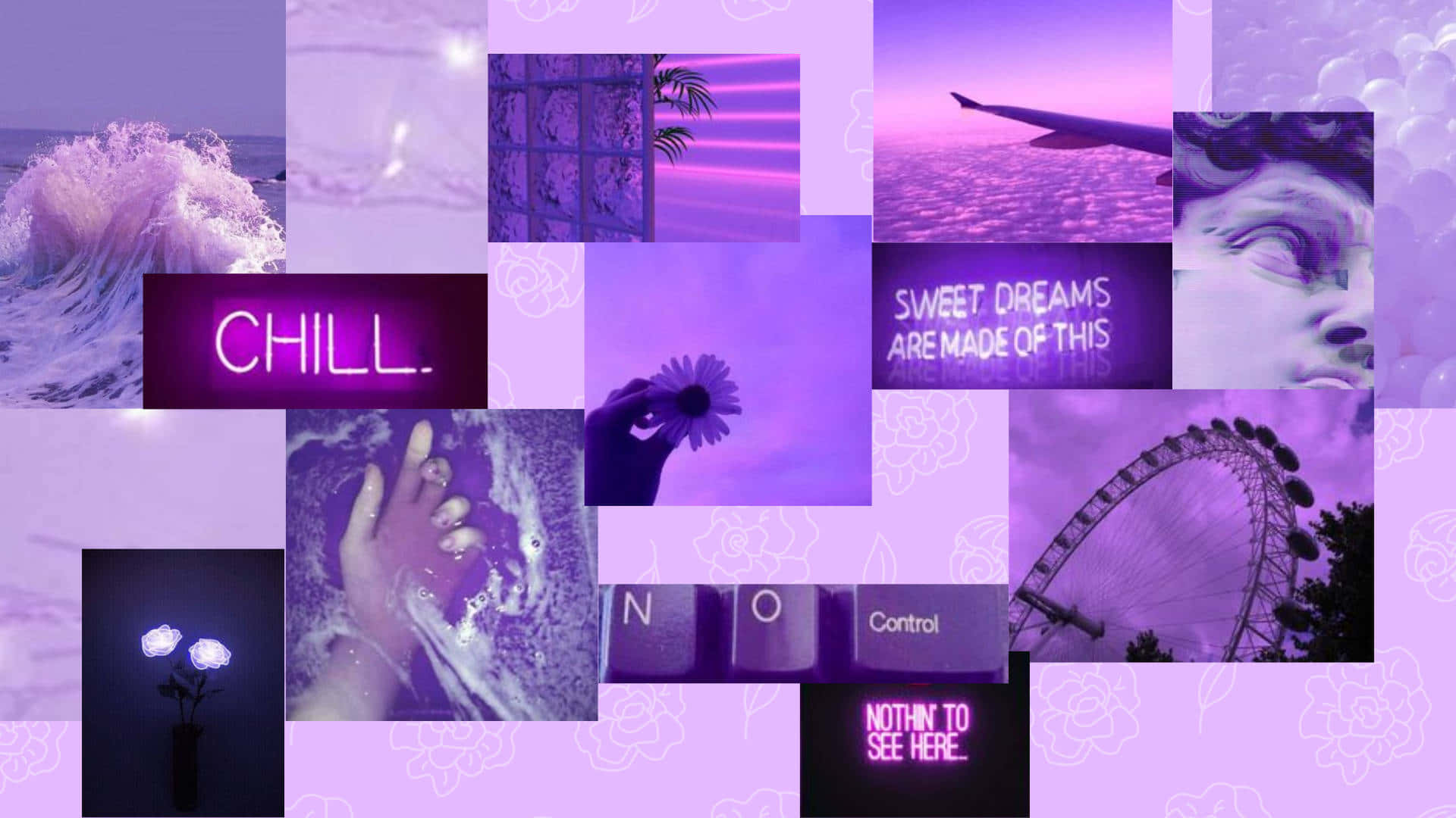 A Purple Aesthetic Collage To Set The Perfect Mood Background