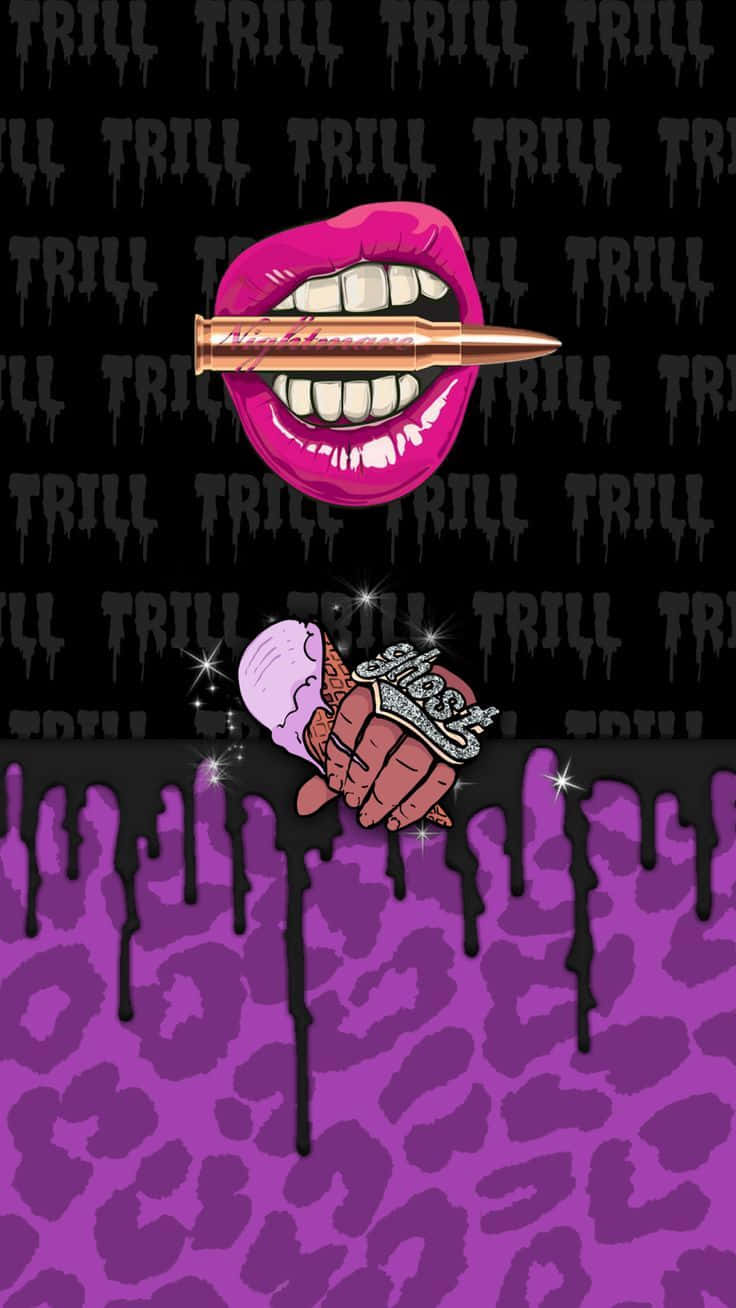 A Purple And Black Dope Wallpaper