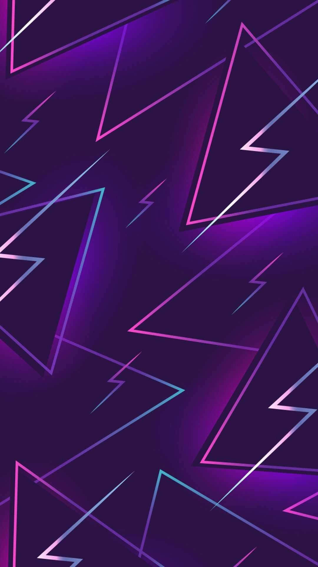 A Purple And Blue Abstract Pattern With Lightning Bolts Background