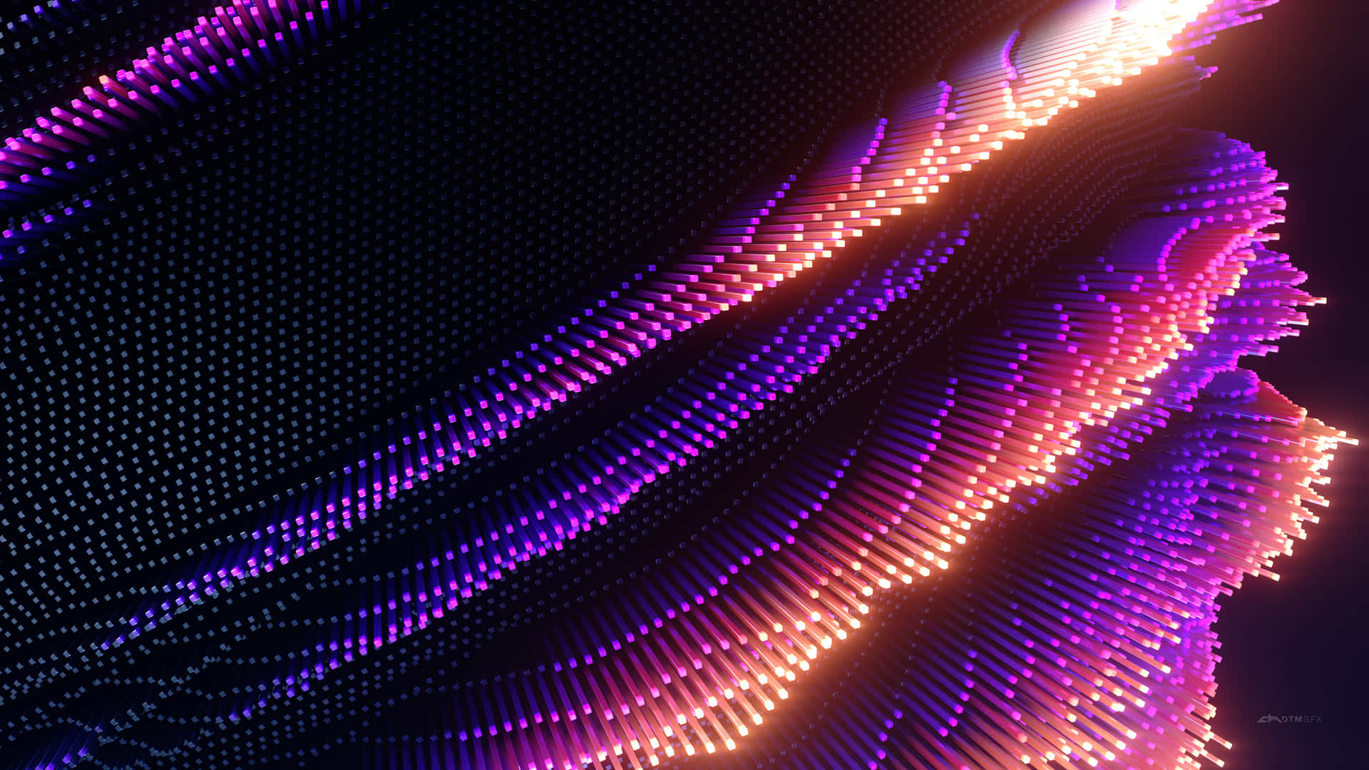 A Purple And Blue Abstract Pattern With Lights Background