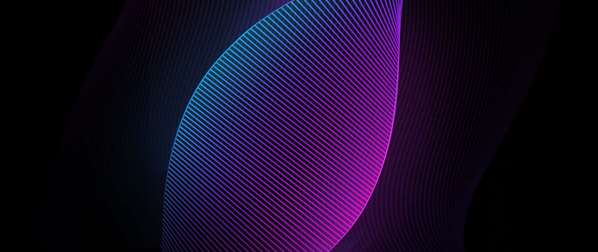 A Purple And Blue Wave Pattern On A Black Background Background