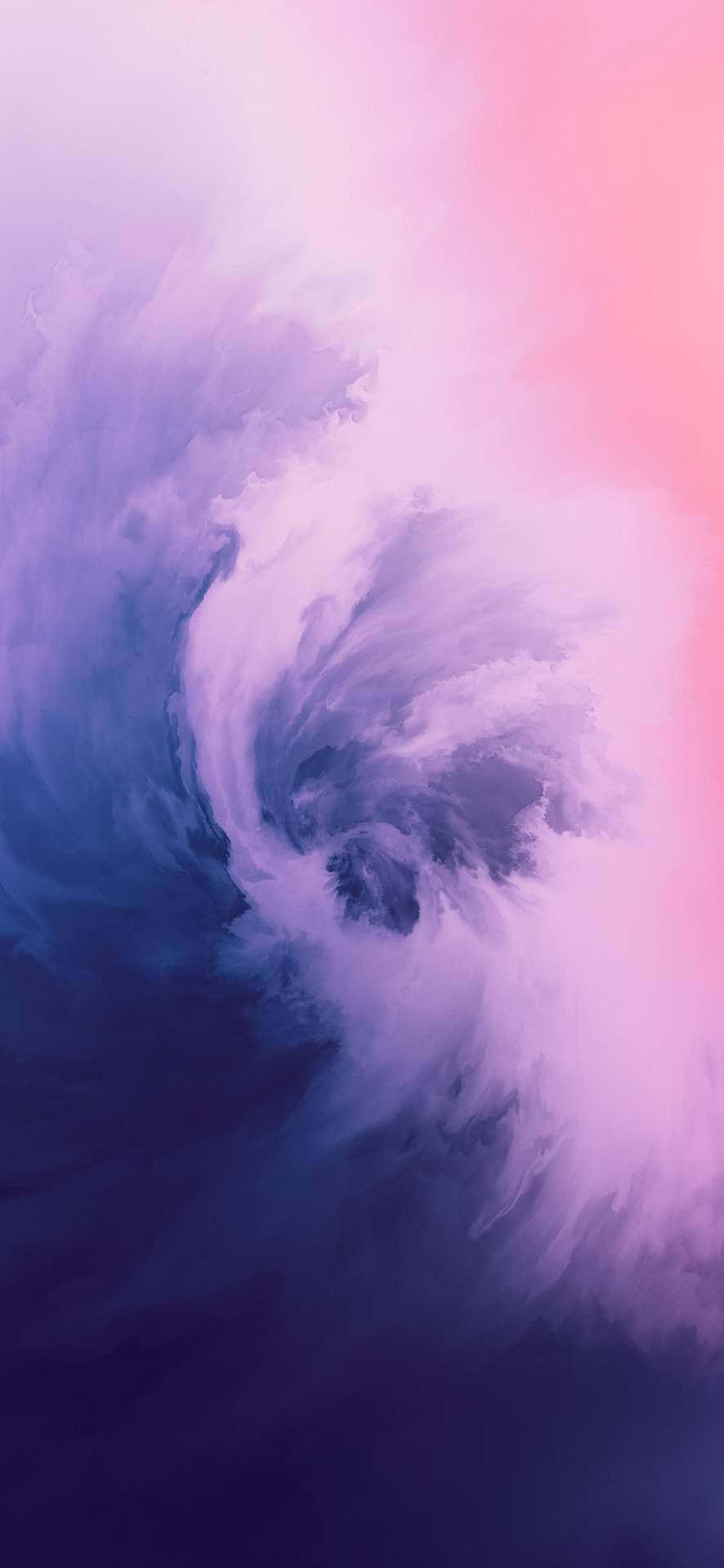A Purple And Pink Abstract Painting On A Blue Background Background