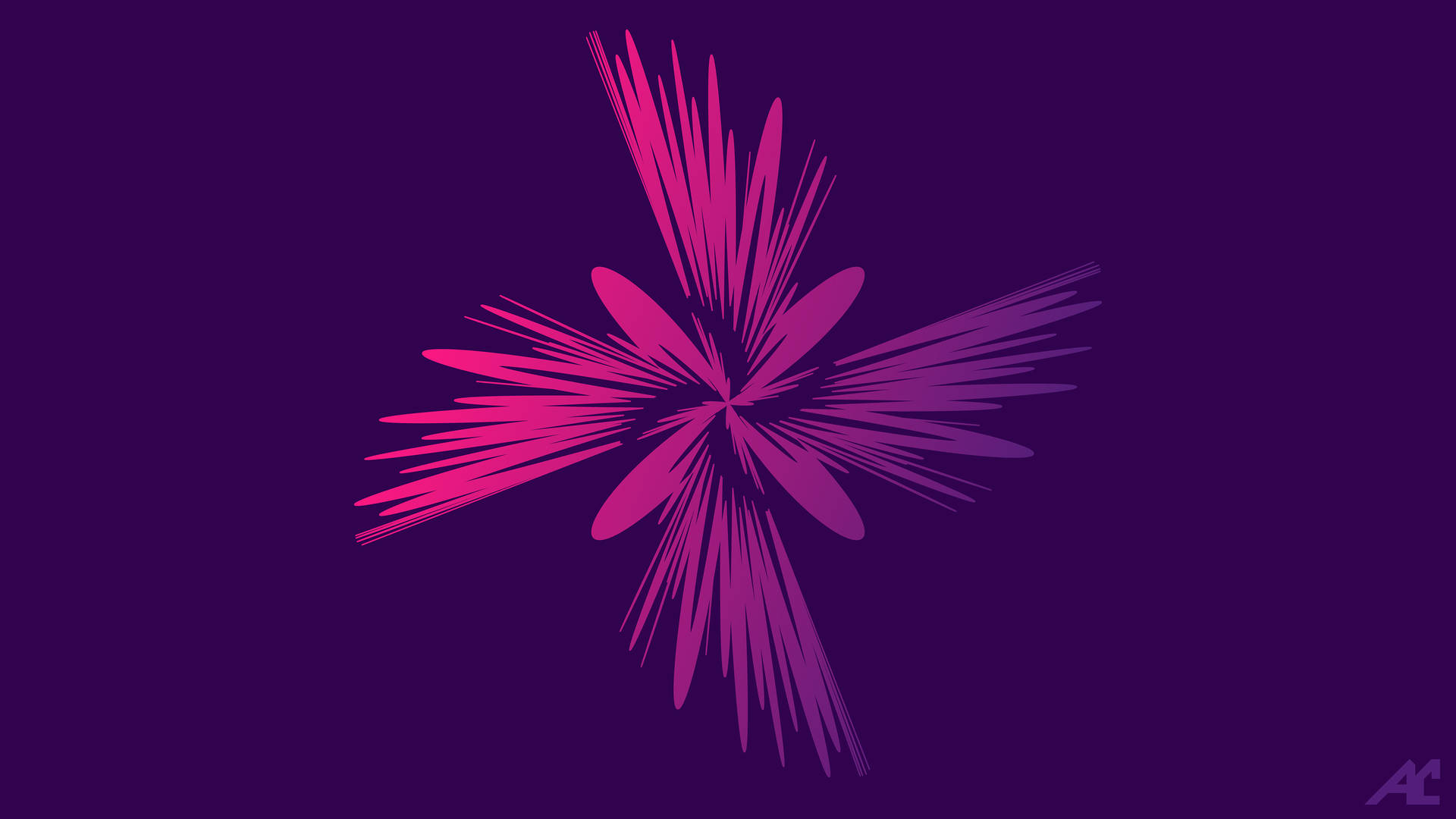 A Purple And Pink Flower With A Purple Background