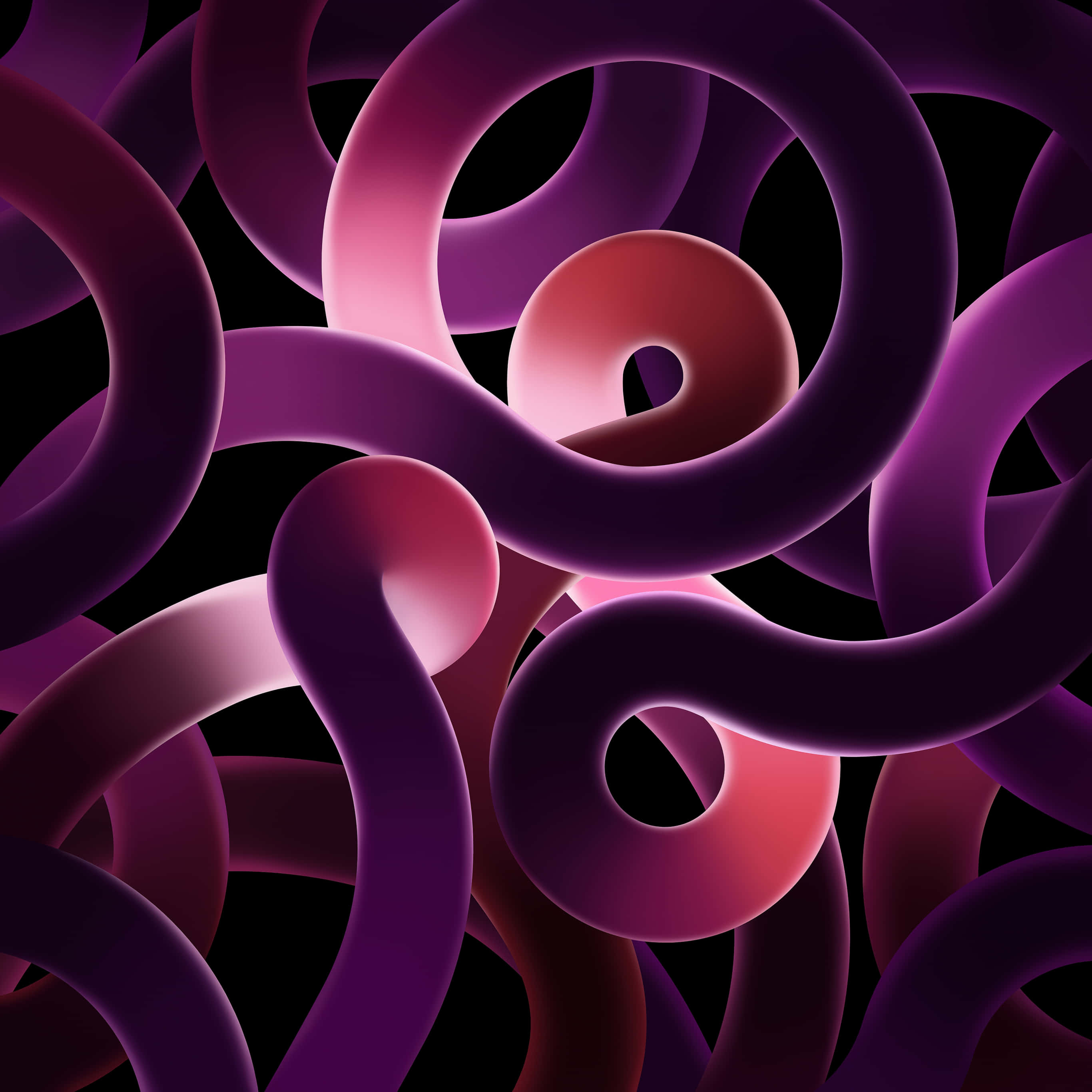 A Purple And Red Spiral Pattern On A Black Background