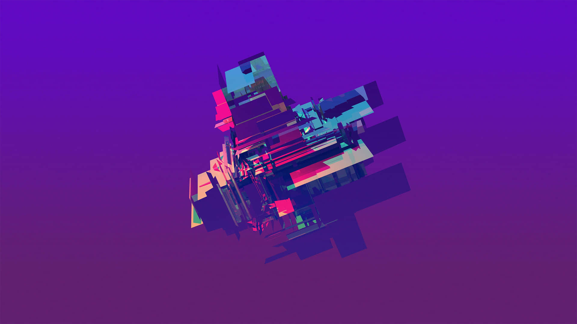 A Purple Background With A Colorful Abstract Image