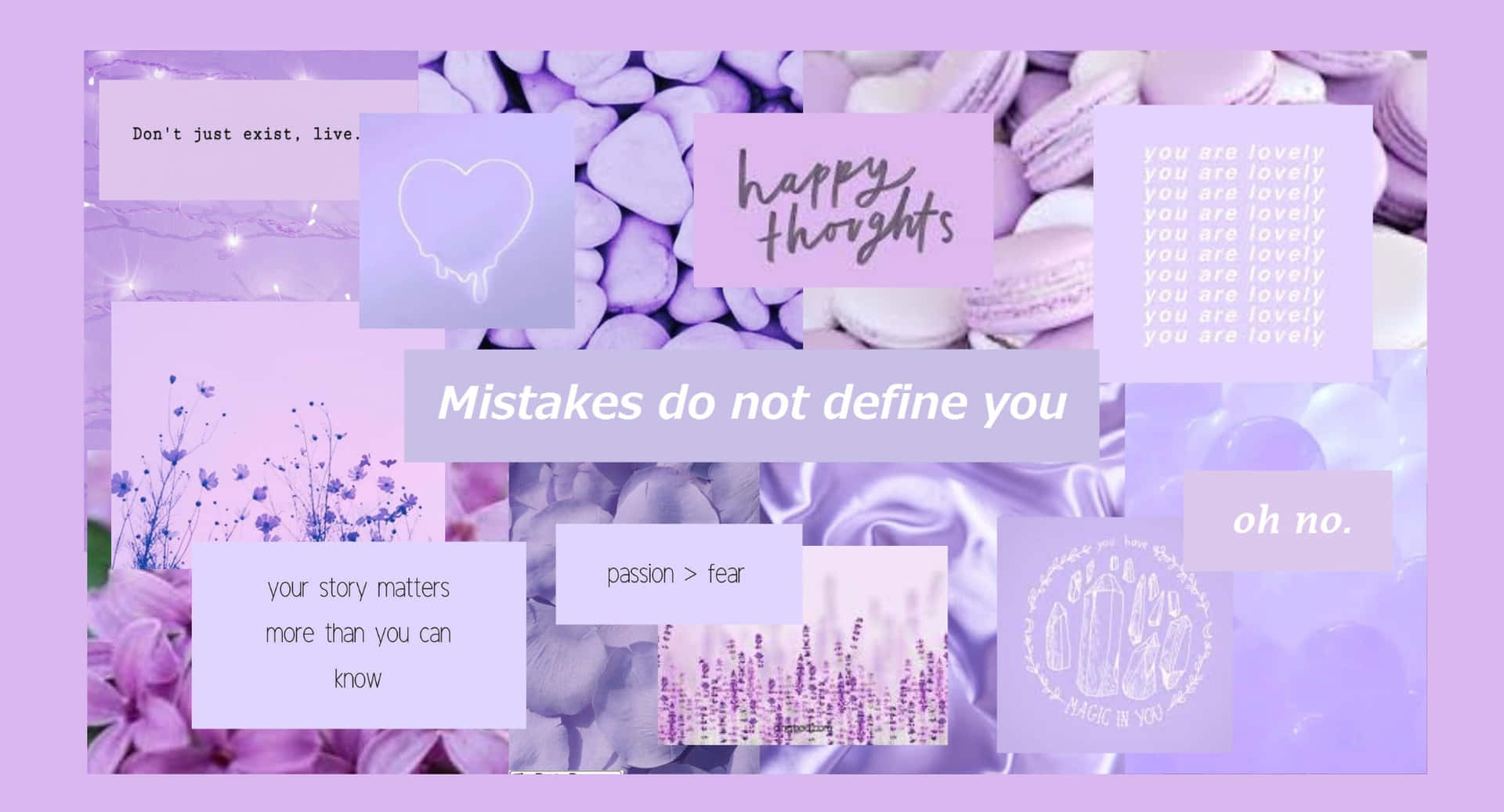 A Purple Background With The Words Mistakes Do Not Define You