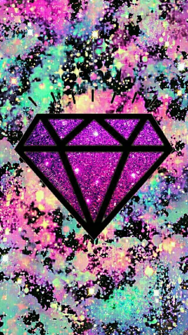 A Purple Diamond On A Purple Background Background