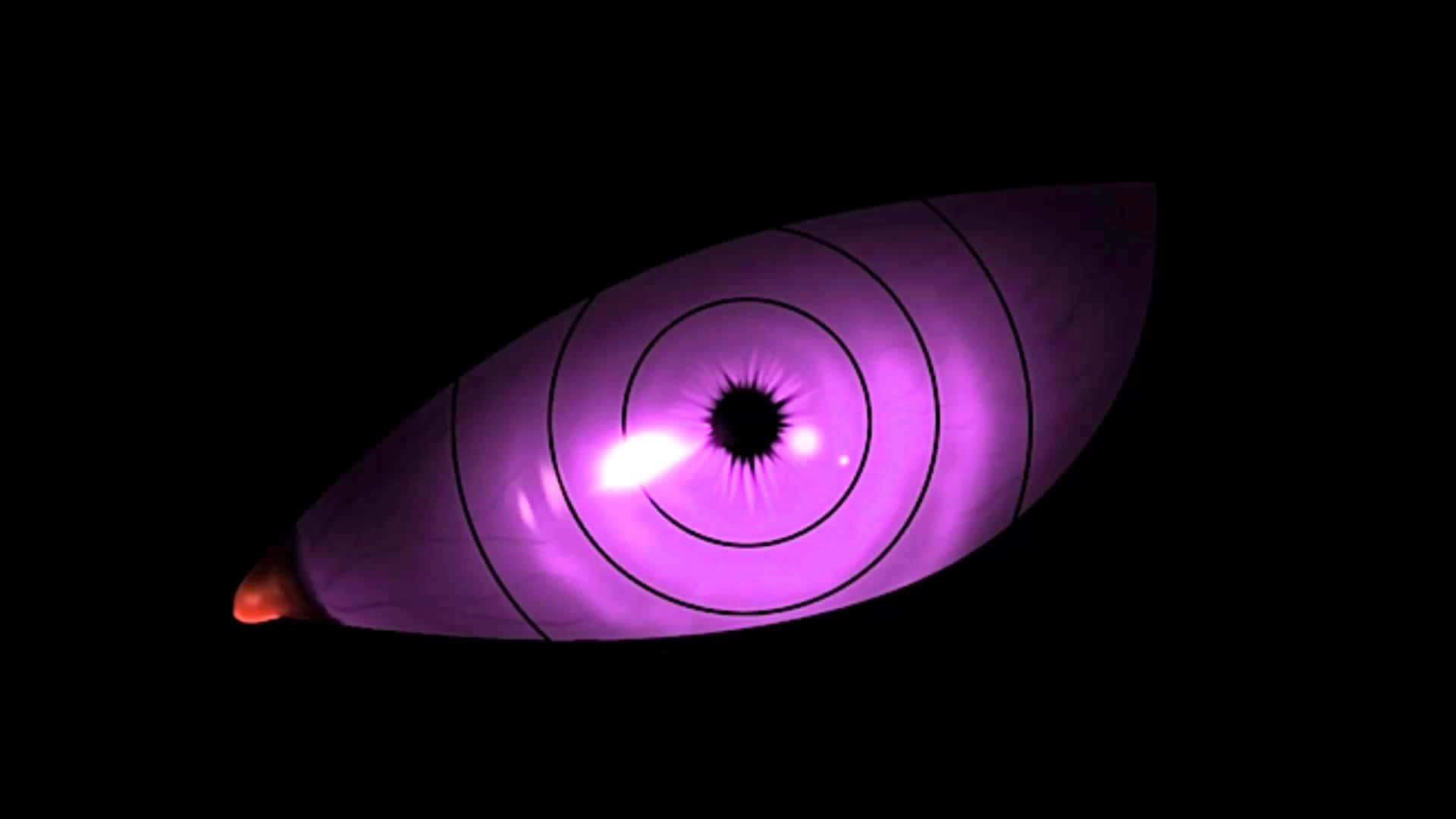 A Purple Eye With A Purple Light In The Background