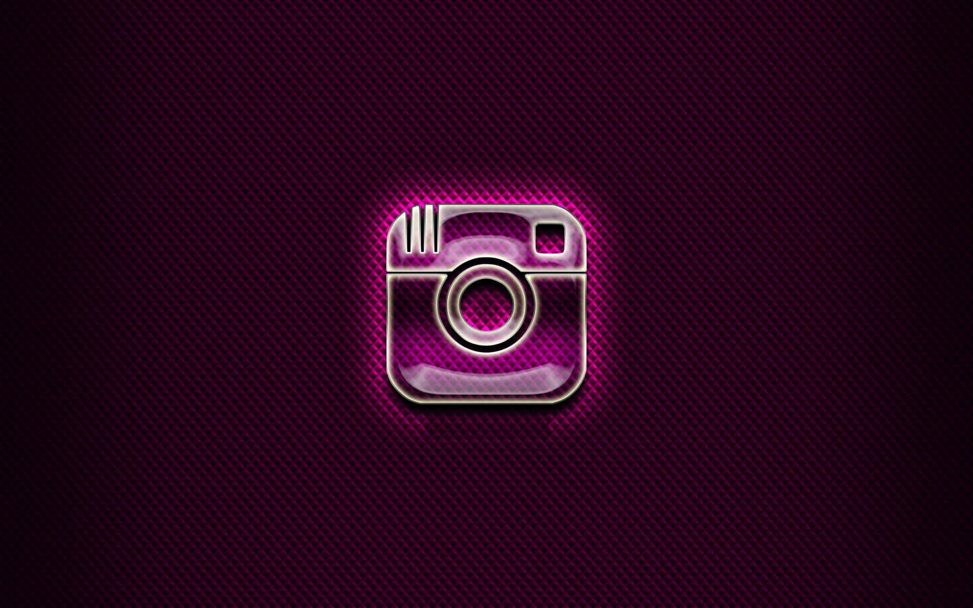 A Purple Instagram Logo On A Dark Background Background
