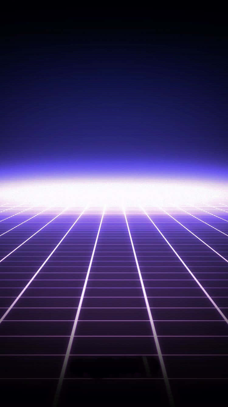A Purple Light Is Shining On A Grid Of Lines Background