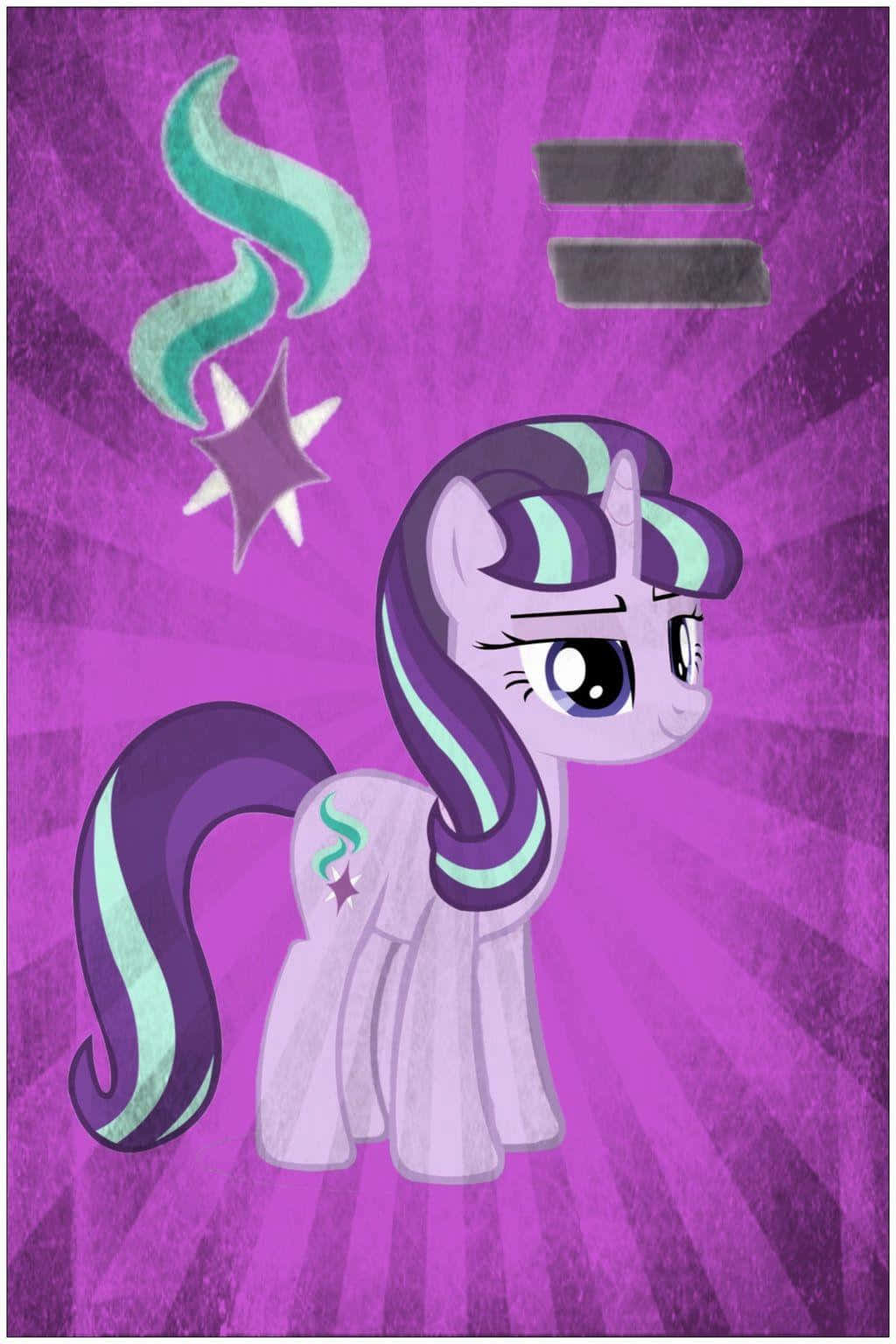 A Purple Pony With A Star On It Background