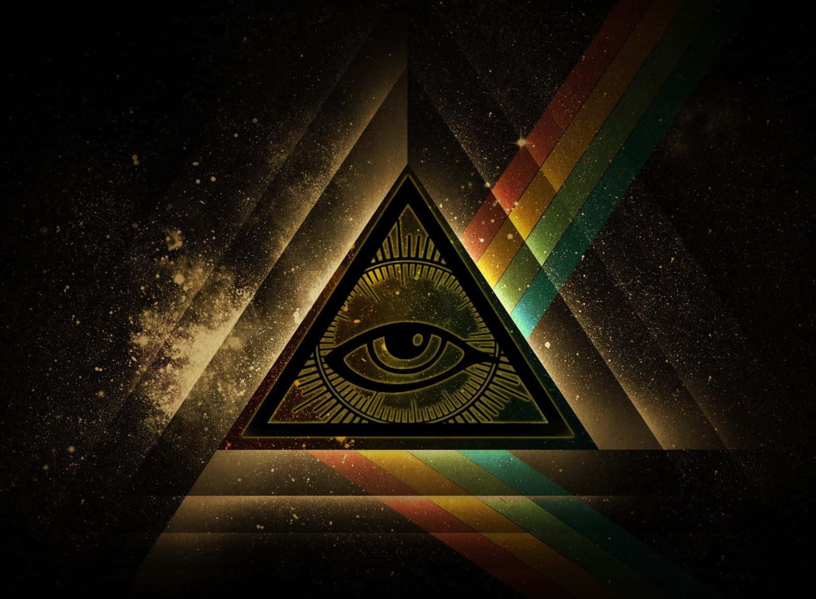 A Pyramid With An Eye In The Middle Background