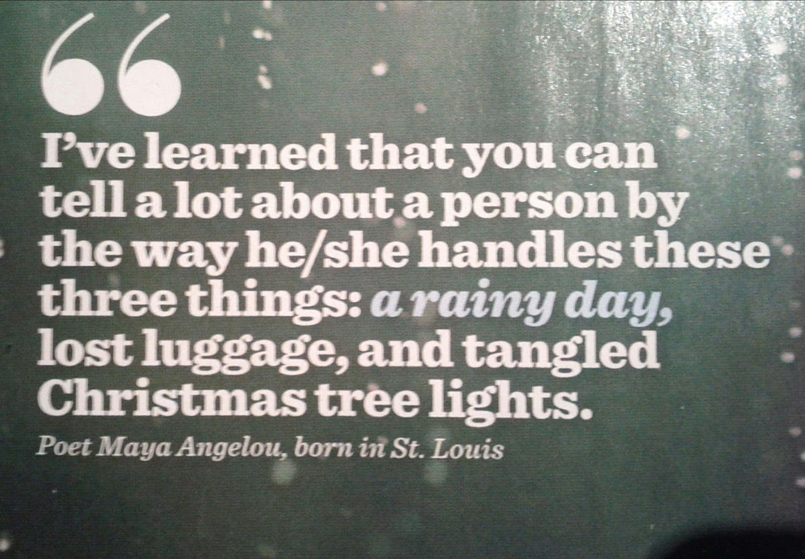 A Quote About A Person By A Man With A Suitcase Background