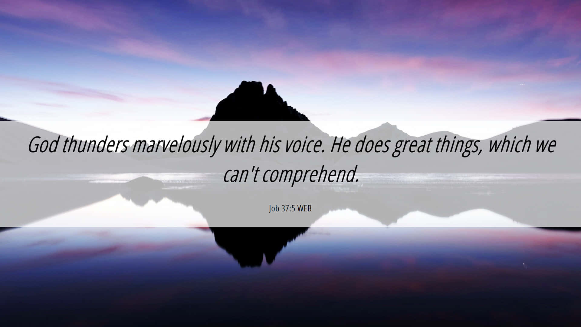 A Quote About The Mountains And The Sky With The Words, I Am Not Afraid Of The Thunder Background